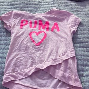 Pink puma shirt. Size girl 7.